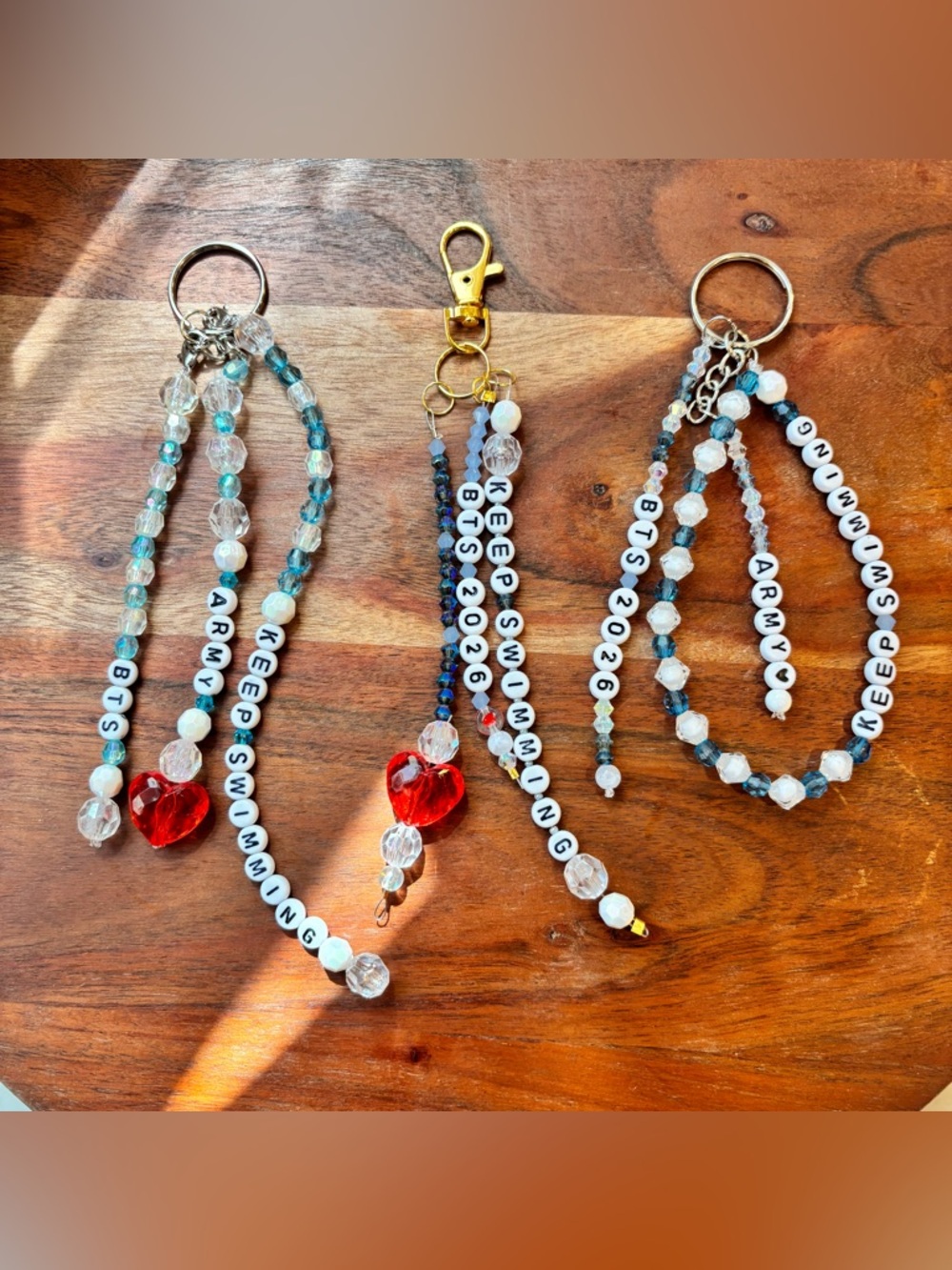 (3pc BUNDLE) BTS KEEP SWIMMING Handmade Beaded Keychains ARIRANG 2026